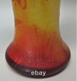 Antique 12.5 Early 19th C. MICHEL French Art Nouveau Cameo Glass Vase c. 1920