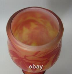 Antique 12.5 Early 19th C. MICHEL French Art Nouveau Cameo Glass Vase c. 1920