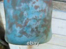 Antique 1900 Signed Jouvray French Art Nouveau Art glass soliflore vase Glass pa