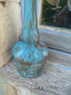 Antique 1900 Signed Jouvray French Art Nouveau Art glass soliflore vase Glass pa