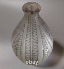 Antique 1921 Acacia Patina By R. Lalique Glass Vase 7.8