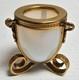 Antique 19th C French Empire Bulle de Savon Opaline Glass Vase Bronze Dore Mount