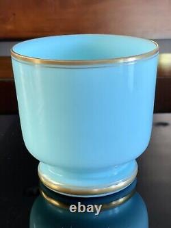 Antique 19th Century French Blue Opaline Glass Vase