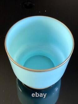 Antique 19th Century French Blue Opaline Glass Vase