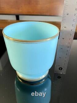 Antique 19th Century French Blue Opaline Glass Vase