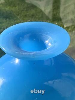 Antique 19th Century French Blue Opaline Glass Vase/urne