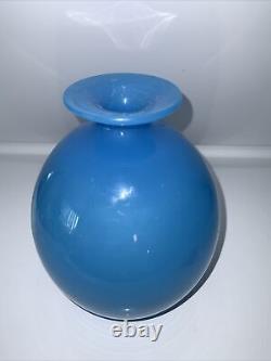 Antique 19th Century French Blue Opaline Glass Vase/urne