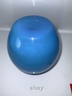 Antique 19th Century French Blue Opaline Glass Vase/urne