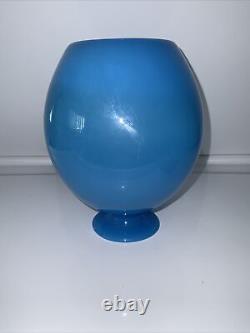 Antique 19th Century French Blue Opaline Glass Vase/urne