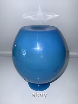 Antique 19th Century French Blue Opaline Glass Vase/urne