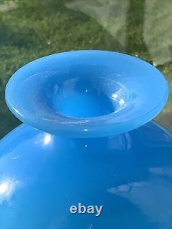 Antique 19th Century French Blue Opaline Glass Vase/urne