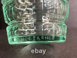 Antique Art Deco Glass Vase/Signed/Daum Nancy France/Green Color/France C. 1930
