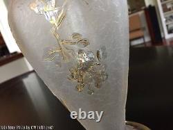 Antique Art Nouveau ST. DENIS French Cameo Glass TULIP Vase Legras Mt. Joye