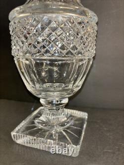 Antique Bronze And Crystal Vase/Baccarat/Heavy Cut Glass/France C. 1930/Empire