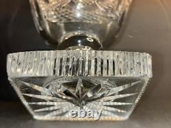 Antique Bronze And Crystal Vase/Baccarat/Heavy Cut Glass/France C. 1930/Empire