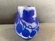 Antique Cameo Glass Vase/Flowers/ High Relief/Gallé Manner/France C. 1925/Blue