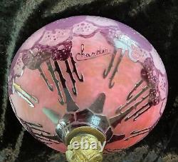 Antique Charder French Cameo Art Glass And Bronze Center Bowl 11 /2 Signed