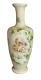 Antique Cream Opaline Glass Hand Painted Cherubs Putti Vase French Origin 12.2