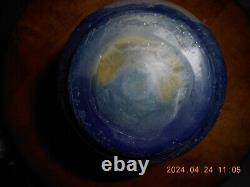 Antique, DeVez cameo art glass vase, 7in