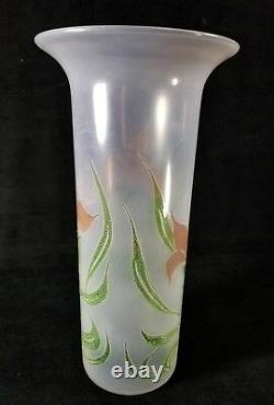 Antique Early 1900s Art Nouveau French Enameled Vase Possibly Mont Joye FINE