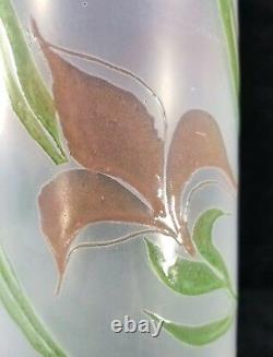 Antique Early 1900s Art Nouveau French Enameled Vase Possibly Mont Joye FINE