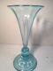 Antique Early Hand Blown Glass Vase French Tiffany Blue