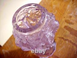 Antique FRENCH ART GLASS 5 inch VASE WITH Grape Vines & Young Ladies