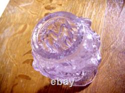 Antique FRENCH ART GLASS 5 inch VASE WITH Grape Vines & Young Ladies
