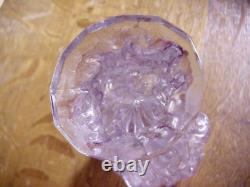 Antique FRENCH ART GLASS 5 inch VASE WITH Grape Vines & Young Ladies