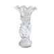 Antique French 19th Century Clear Glass Hand Vase Holding Flower Horn Of Plenty