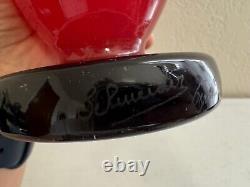 Antique French Art Deco Charles Schneider Signed Mottled Glass Red & Blue Vase