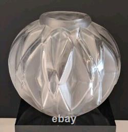 Antique French Art Deco Glass Vase, André Hunebelle and R Cognéville Prism