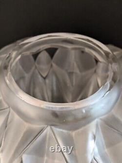 Antique French Art Deco Glass Vase, André Hunebelle and R Cognéville Prism