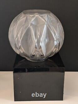 Antique French Art Deco Glass Vase, André Hunebelle and R Cognéville Prism