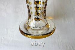 Antique French Art Deco Perrault et Lamorlette glass vase c 1919