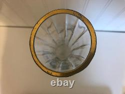 Antique French Art Glass Possibly Mont Joye Legras Vase with Enamel Flowers