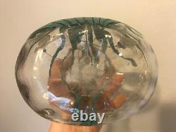 Antique French Art Glass Possibly Mont Joye Legras Vase with Enamel Flowers