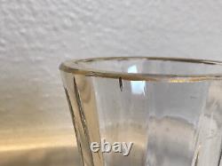 Antique French Art Glass Possibly Mont Joye Legras Vase with Enamel Flowers