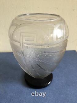 Antique French Art Glass Vase By Schneider, Circa 1900
