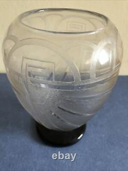 Antique French Art Glass Vase By Schneider, Circa 1900