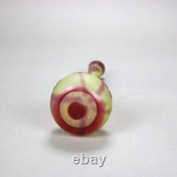 Antique French Art Nouveau Cut Back Flower Art Glass Vase Signed Galle C1920