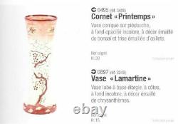 Antique French Art Nouveau F. T. Legras Cornet Printemps vase c 1890