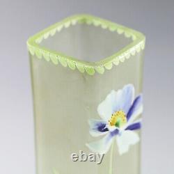 Antique French Art Nouveau Legras glass Vase enamelled Poppies