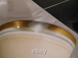 Antique French Beige Opaline Glass TALL 14 Child Praying to God Portrait Vase