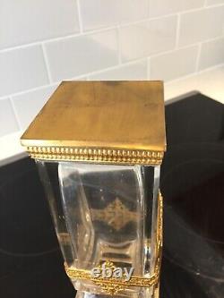 Antique French Cut Glass Dore Ormolu Bronze Mounted Vase