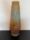 Antique French Daum Nancy Large Art Glass Vase with Dragonfly & Floral Decoration