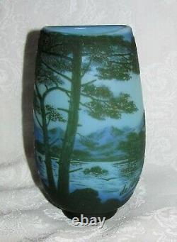 Antique French DeVez Cameo Glass Vase Late 19th Century