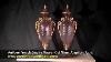 Antique French Empire Vases Cut Glass Amphora Urns