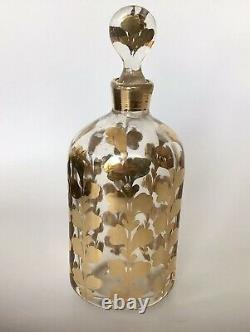 Antique French Glass Perfume Bottle Gilded Glass Scent Bottle Baccarat