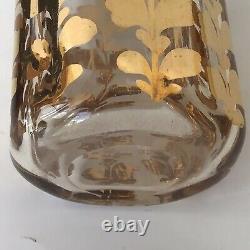 Antique French Glass Perfume Bottle Gilded Glass Scent Bottle Baccarat